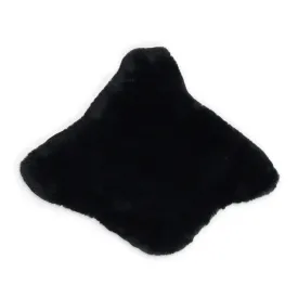 BLACK FAUX BUNNY FUR TUBE TOP