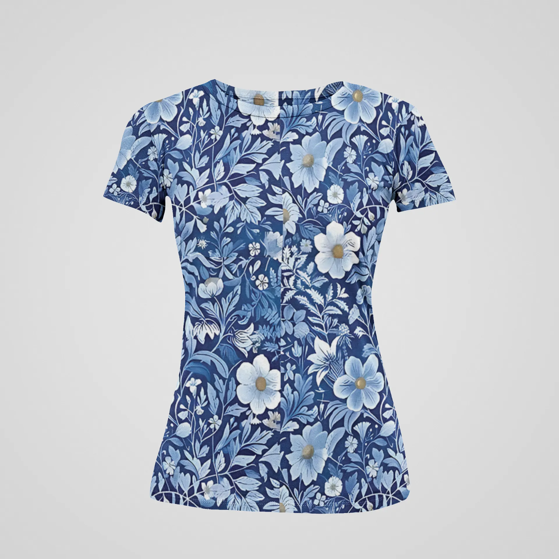 Bold Floral Print Women's All-Over Printed T-Shirt