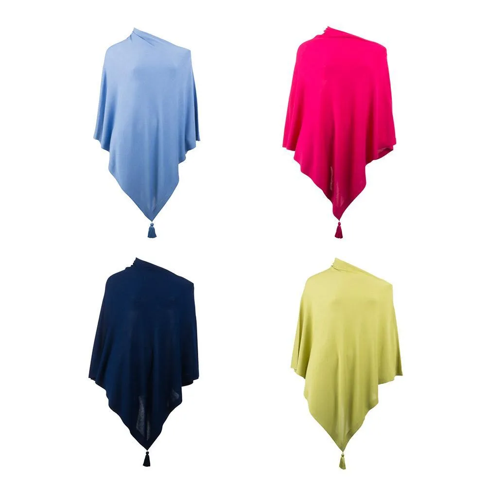 Lightweight Tassel Poncho
