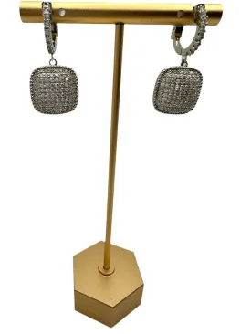 Pave CZ  Huggie Earrings