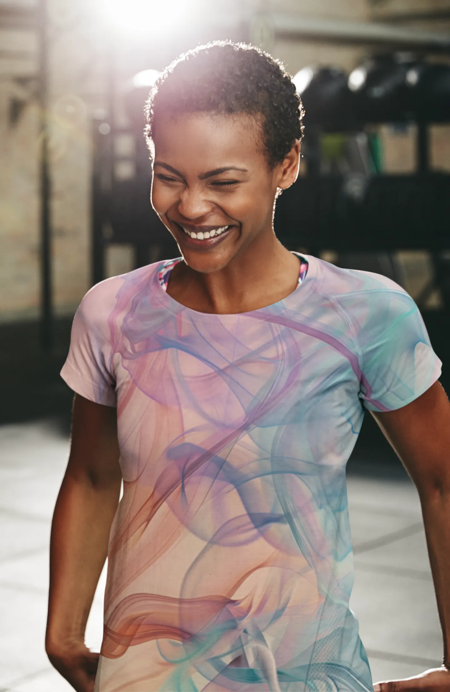 Smoke Pastel Color Women's All Over Printed T-Shirt