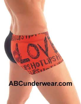 Trendy Biker Briefs with Eye-Catching Hot Lips Design