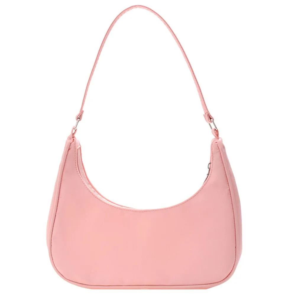 Trendy Flat Shoulder Bag - Pink