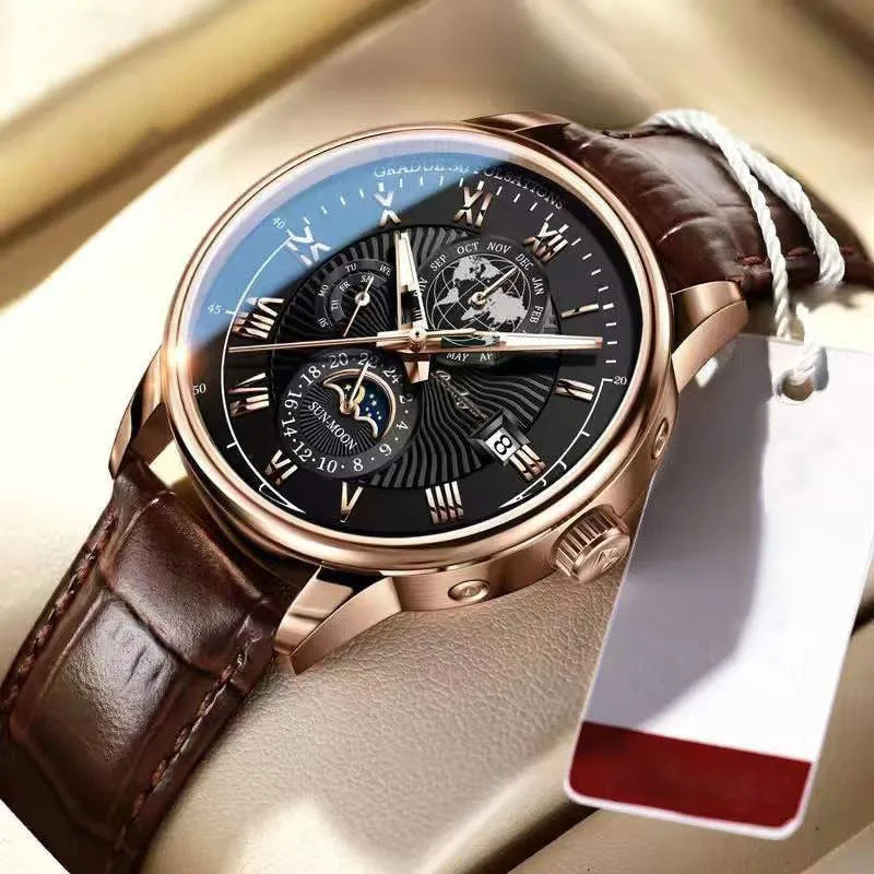 Trendy High-End Quartz Watch with Light