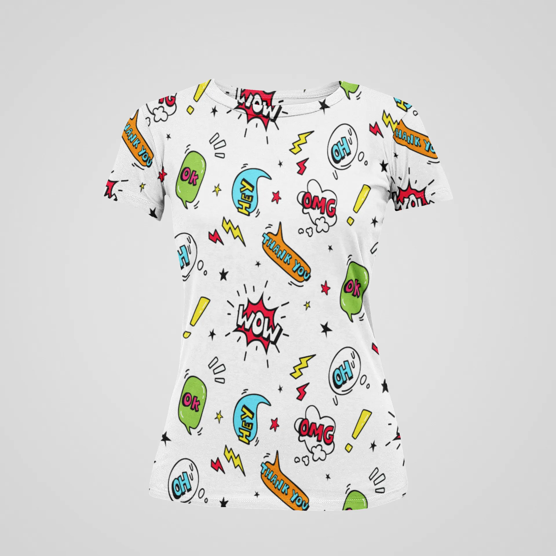 Urban Pop Art Women's All-Over Printed Tee