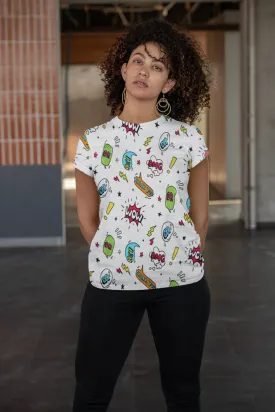Urban Pop Art Women's All-Over Printed Tee
