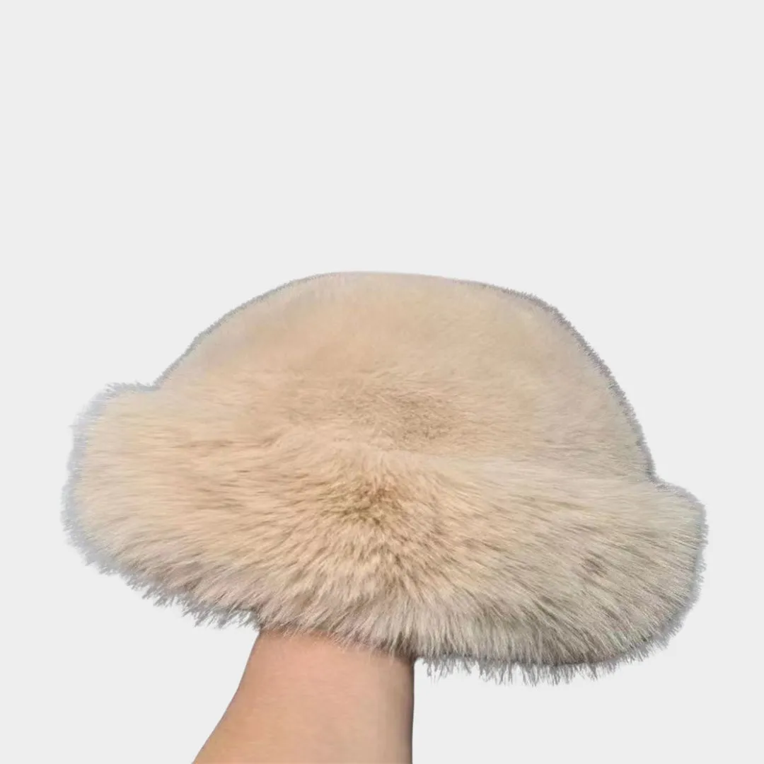 Womens Winter Hat  Korean Fashion - Thick Warm Faux Fur Fisherman Hat in Multiple Colors